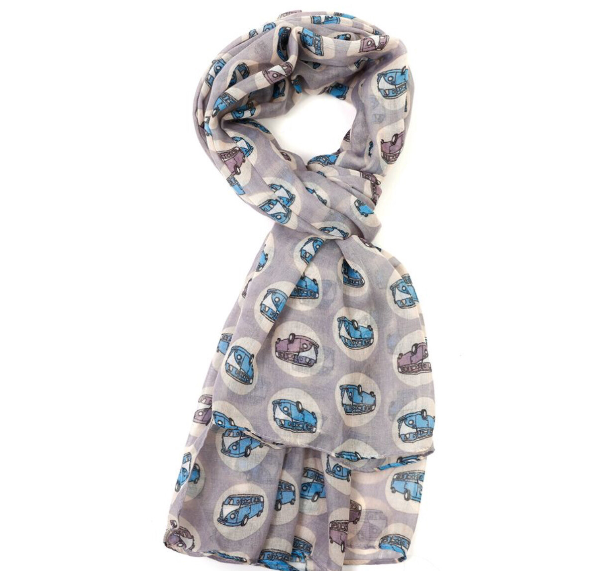 Camper Van Scarf - Grey