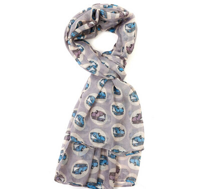 Camper Van Scarf - Grey