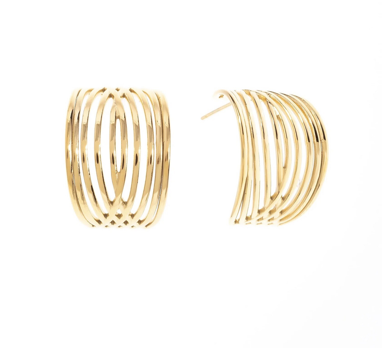 Multi Strand Hoop Earrings