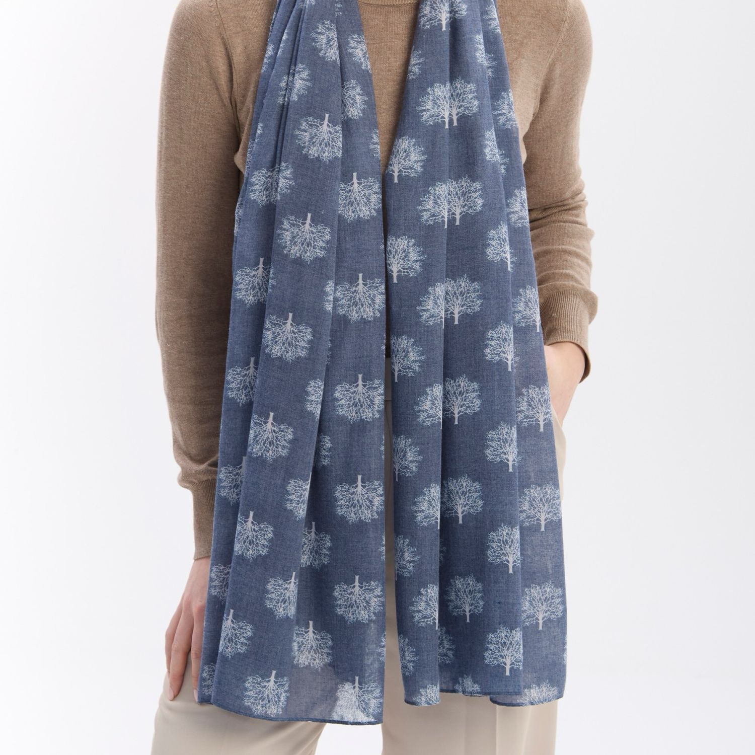 Oak Tree Scarf - Denim