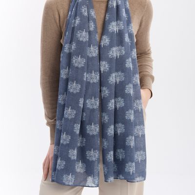 Oak Tree Scarf - Denim