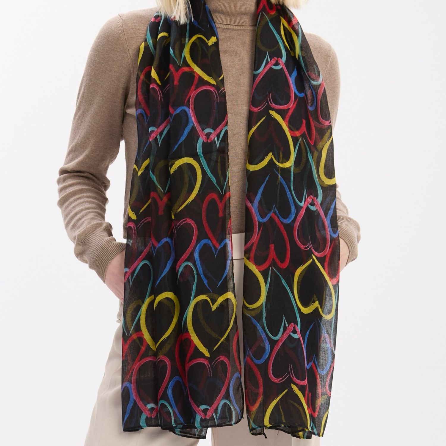 Heart Scarf - Black