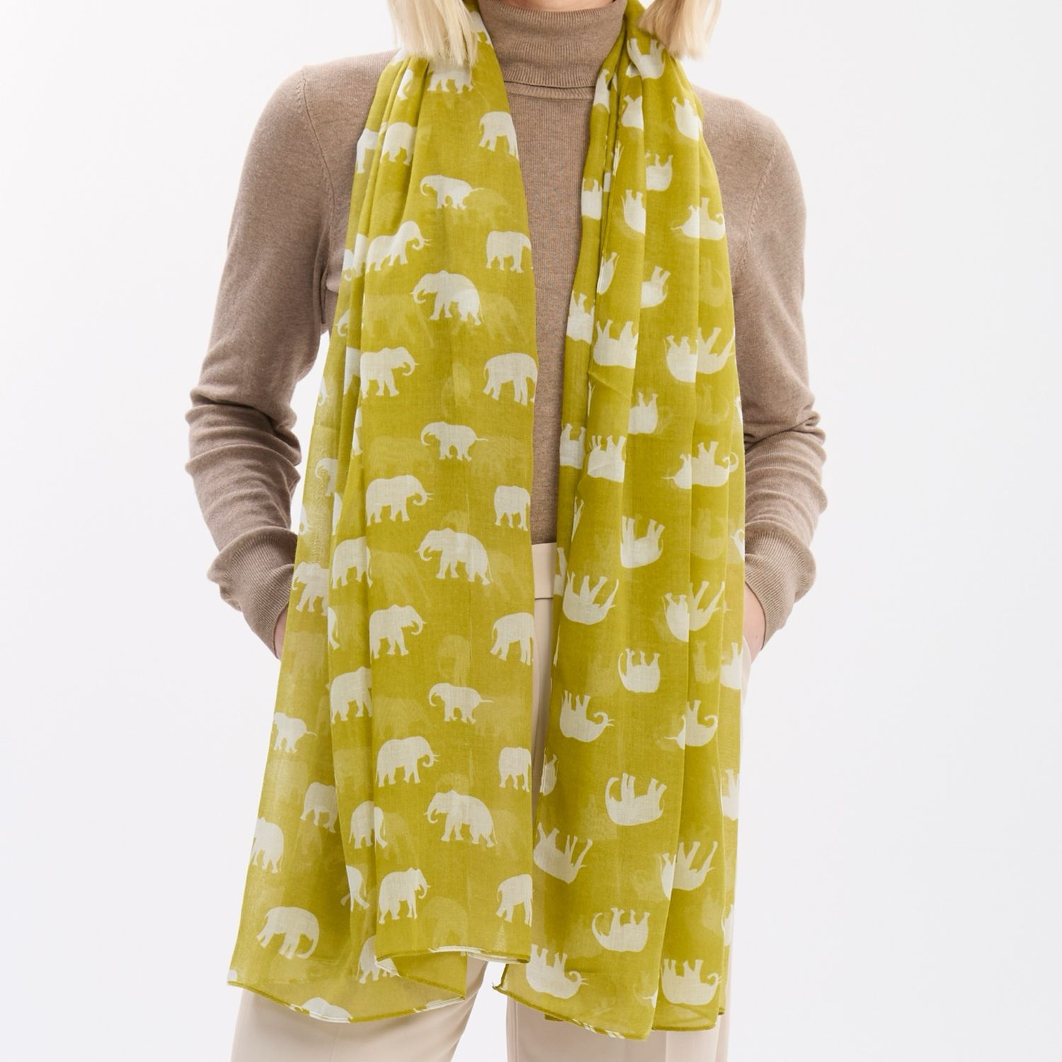 Elephant Scarf - Lime