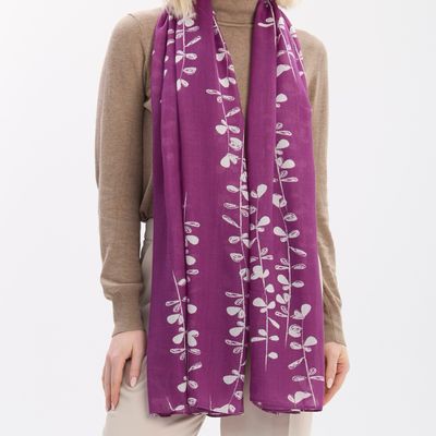 Leaf Scarf - Purple