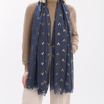 Foil Deer - Navy