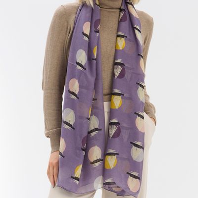 Boats Scarf - Purple