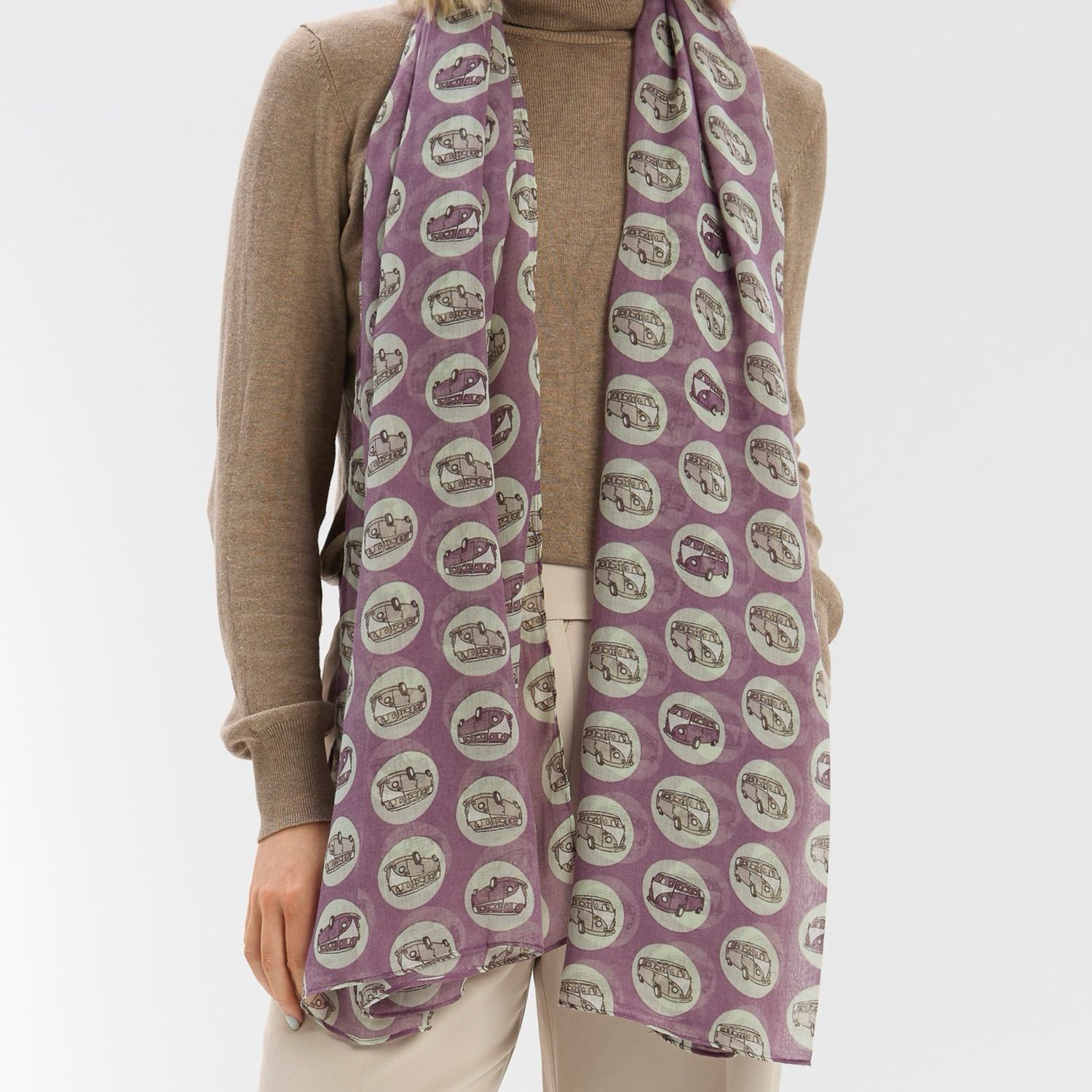 Camper Van Scarf - Purple