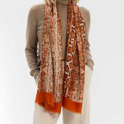 Leopard Scarf - Orange