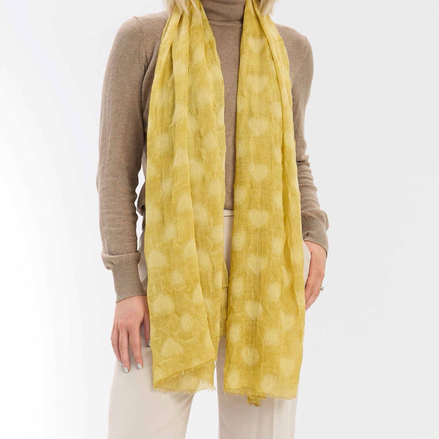 Faded Heart Scarf - Lime