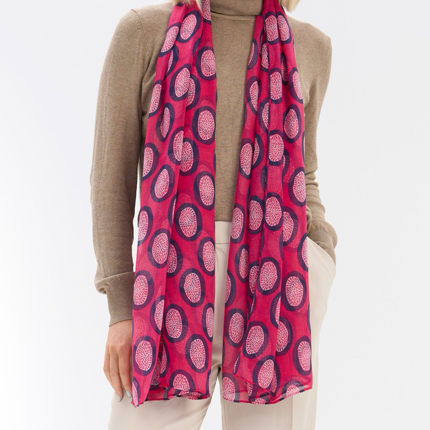 Retro Bloom Scarf - Pink