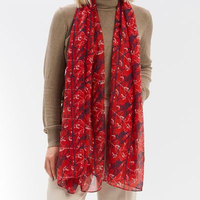Berry Branch Scarf - Red