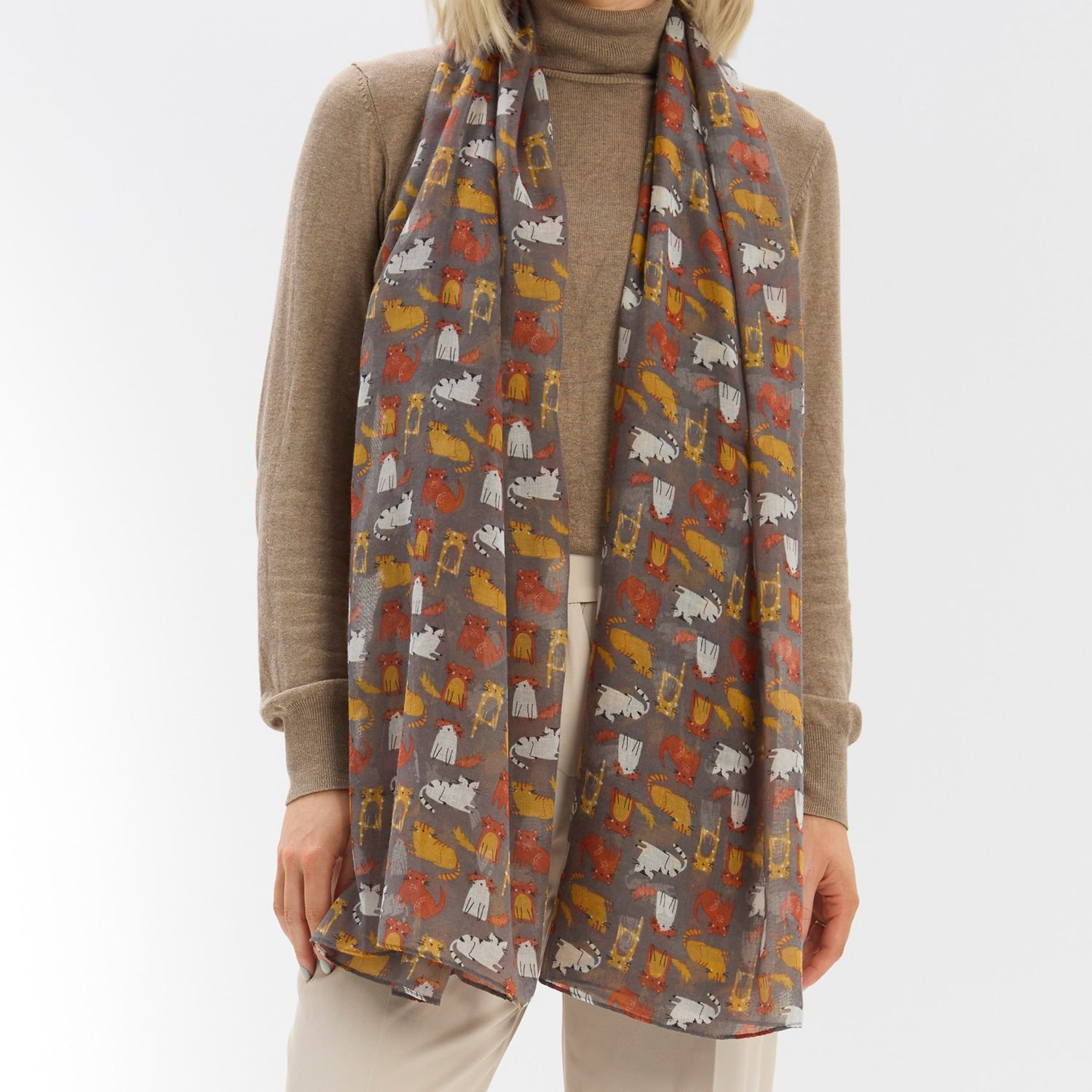Cat Scarf - Grey