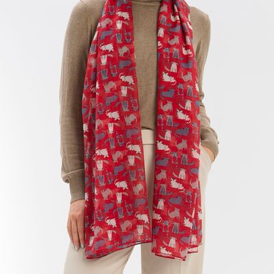 Cat Scarf - Red