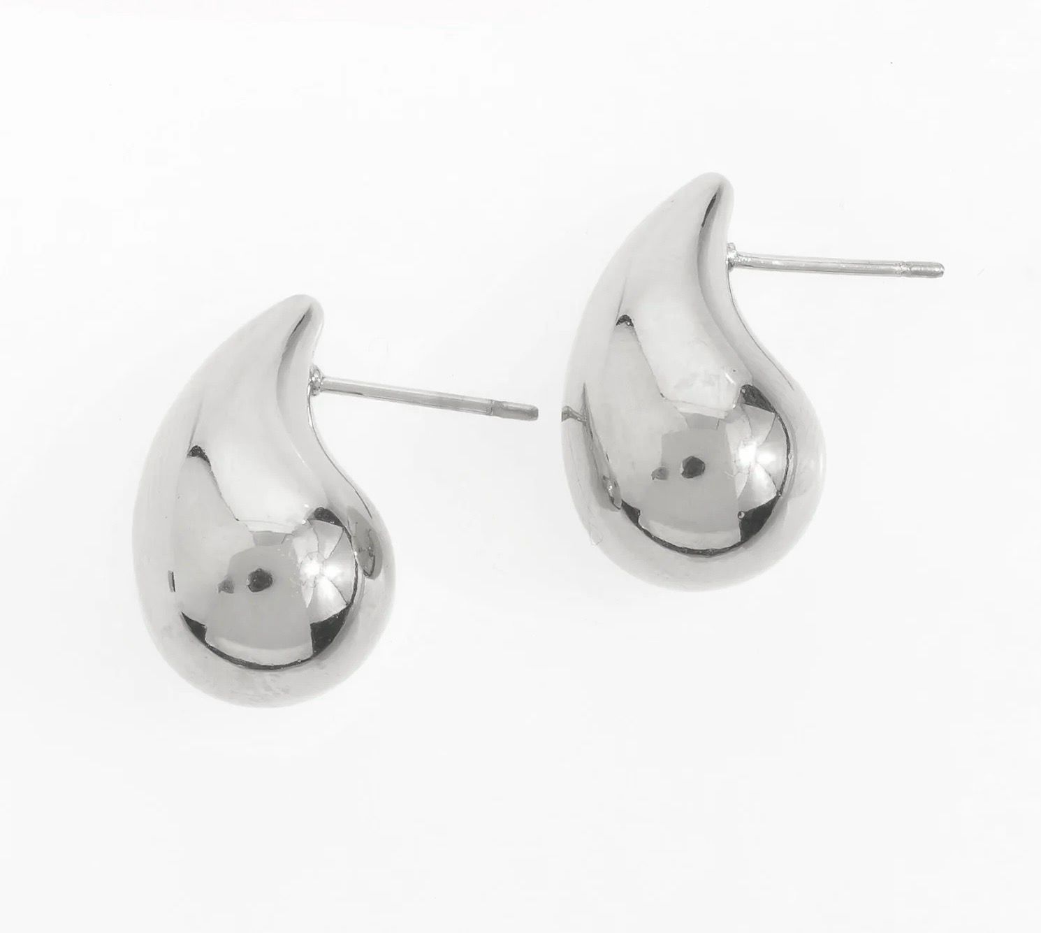 Small Teardrop Earrings - Silver