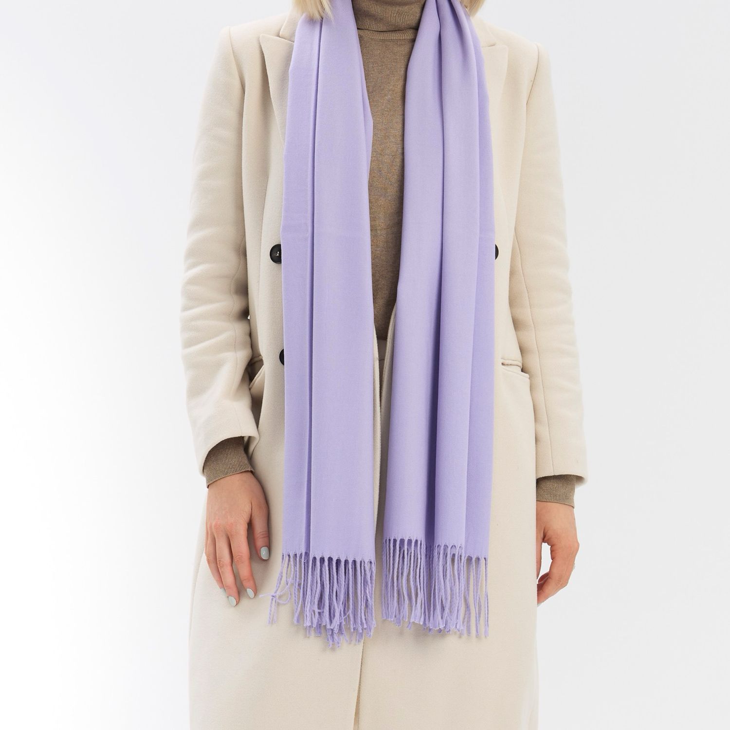 Medium Weight Plain Scarf - Lilac