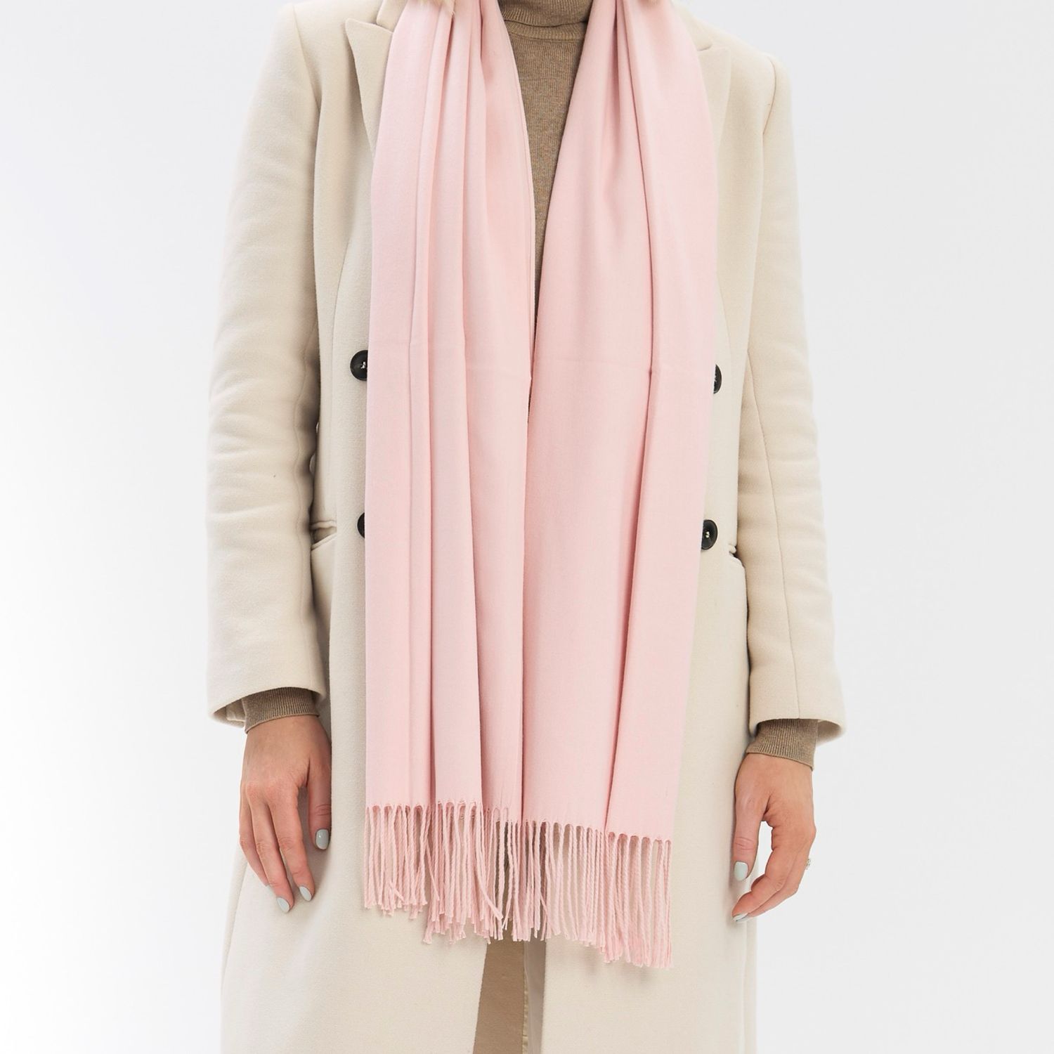Medium Weight Plain Scarf - Pink
