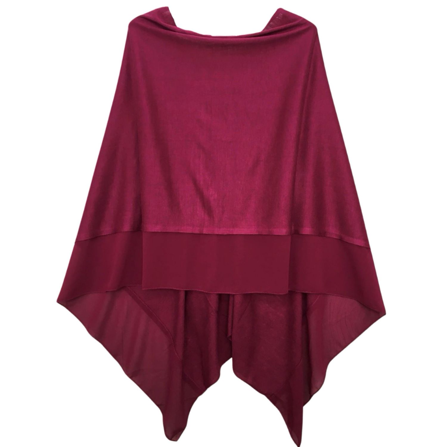 Cranberry Red Lightweight Poncho