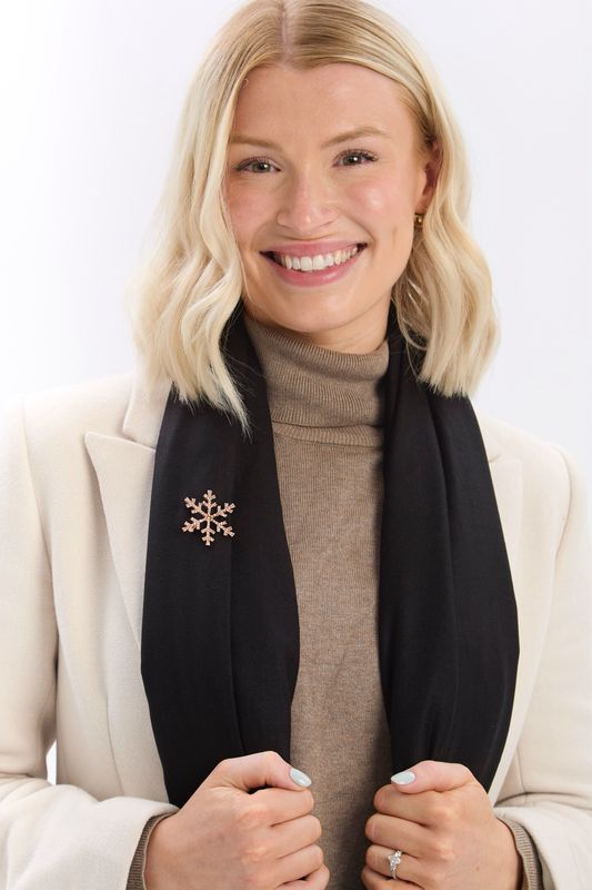 Snowflake Brooch - Rose Snowflake Brooch - Rose