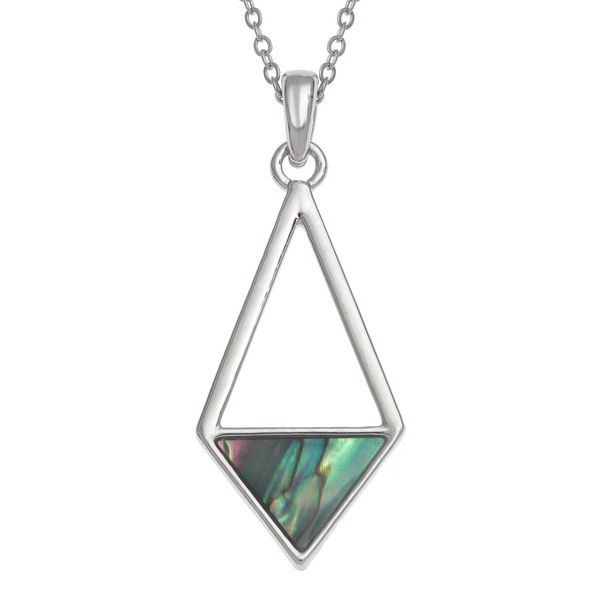 Geometric Paua Shell Necklace