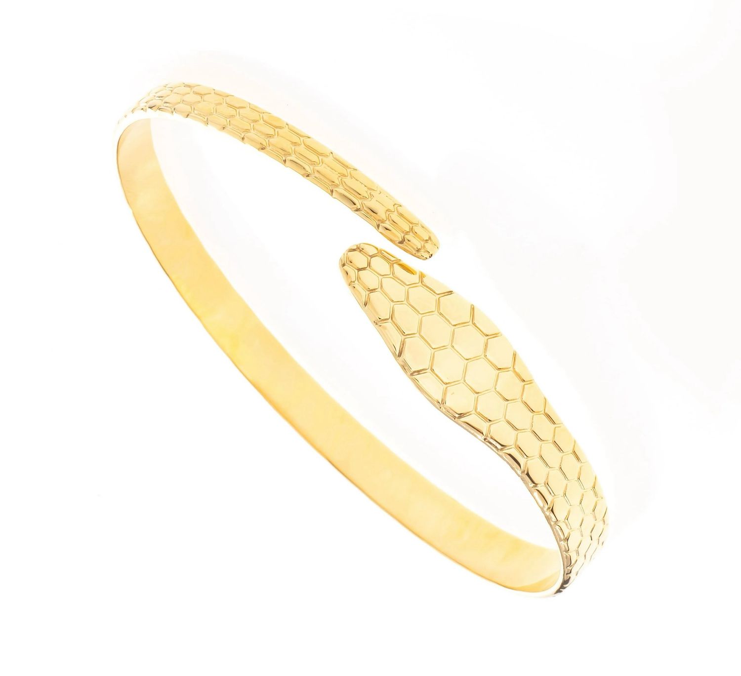 Textured Print Gold Bracelet