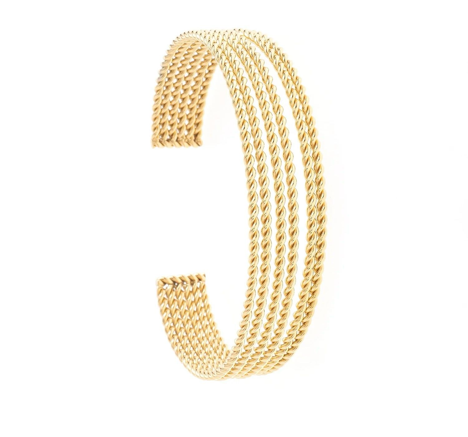 Textured Gold Cuff Bracelet