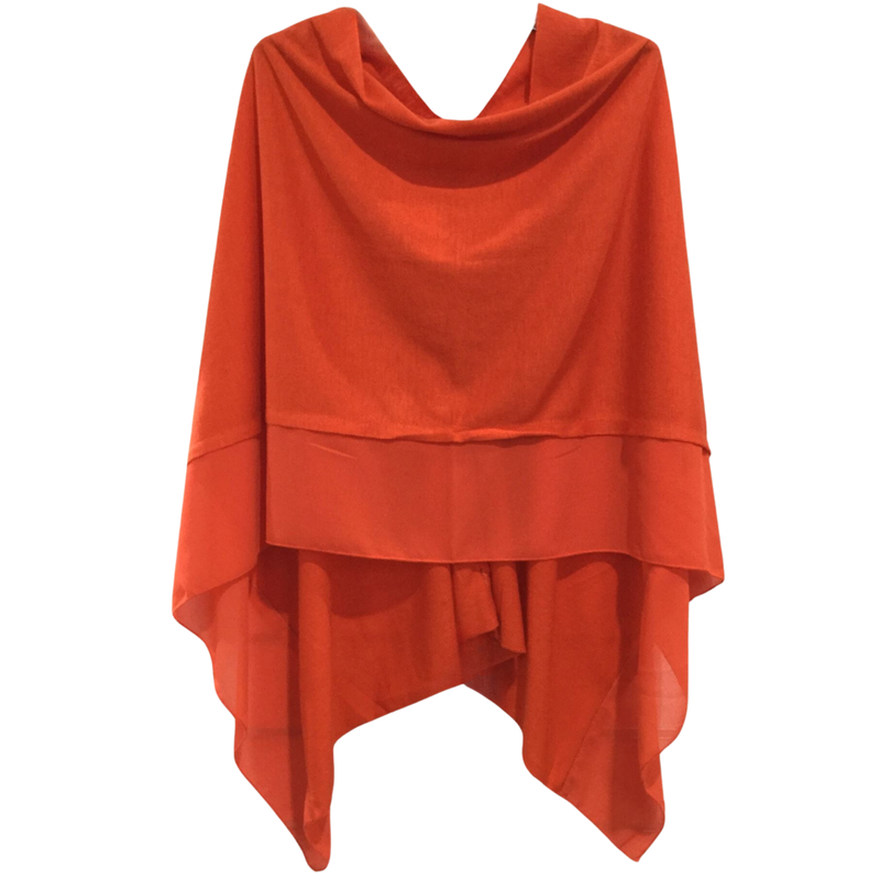 Tangerine Orange Lightweight Poncho