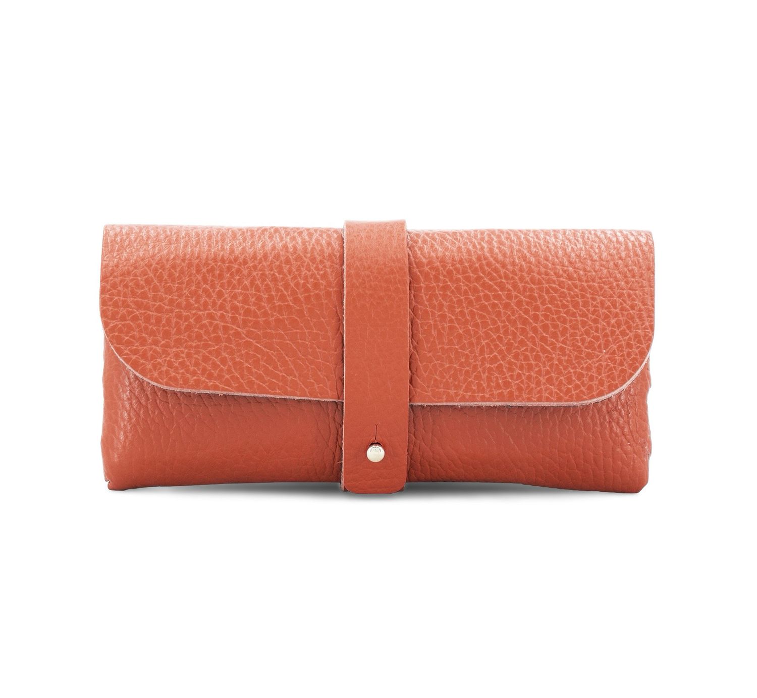 Orange Leather Glasses Case