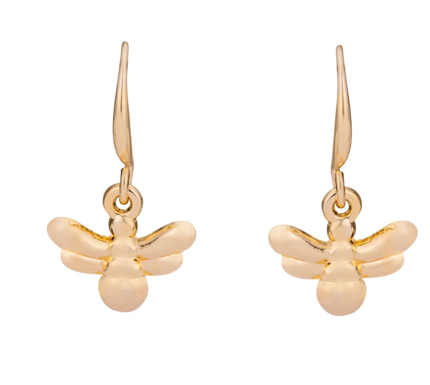 Bee Drop Earrings - Gold