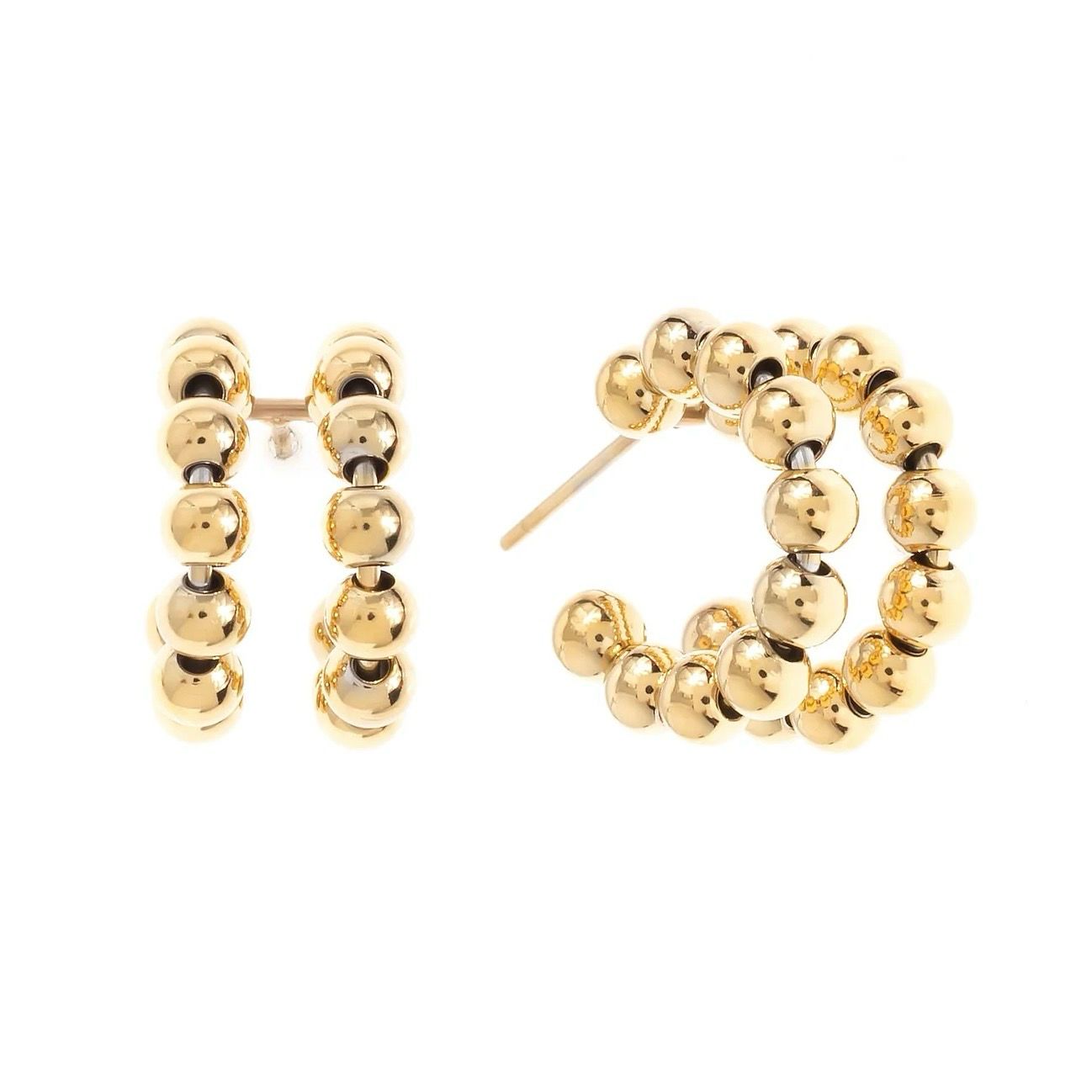 Textured Gold Hoop Earrings