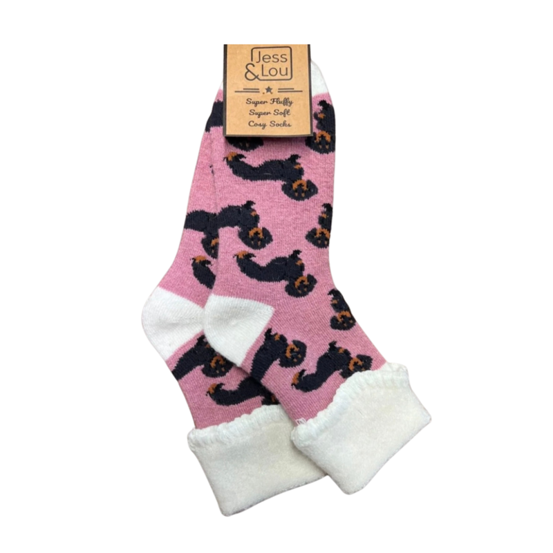 Pink Sausage Dog Socks