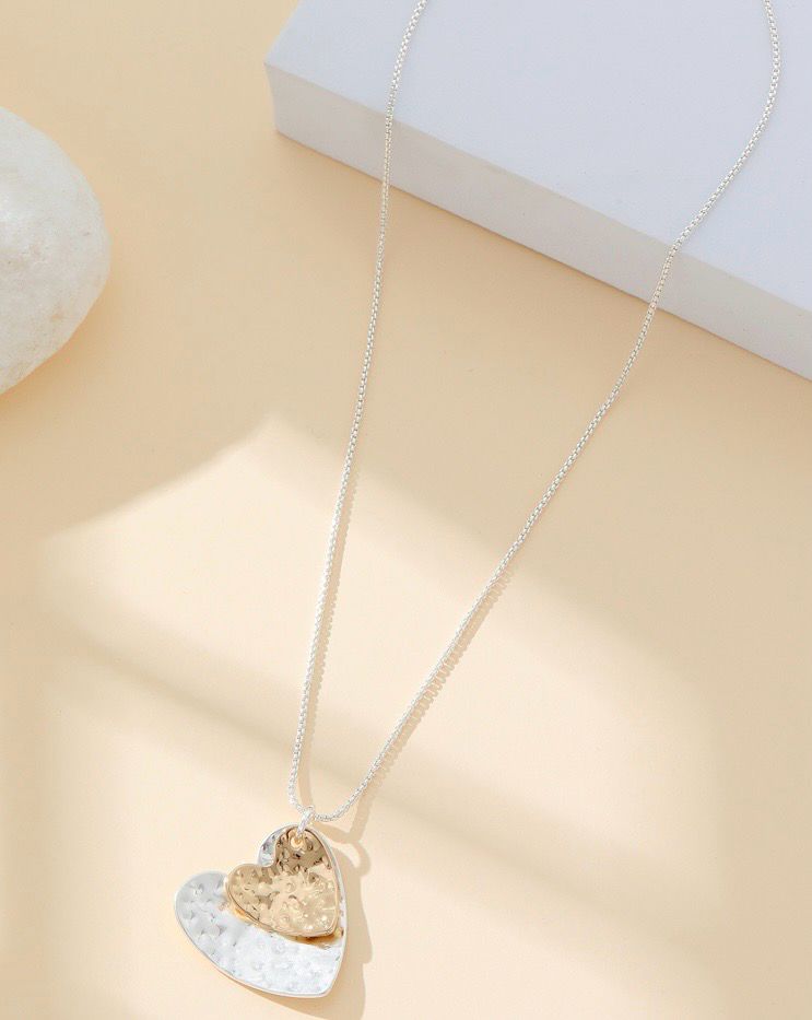 Layered Heart Pendant - Duo