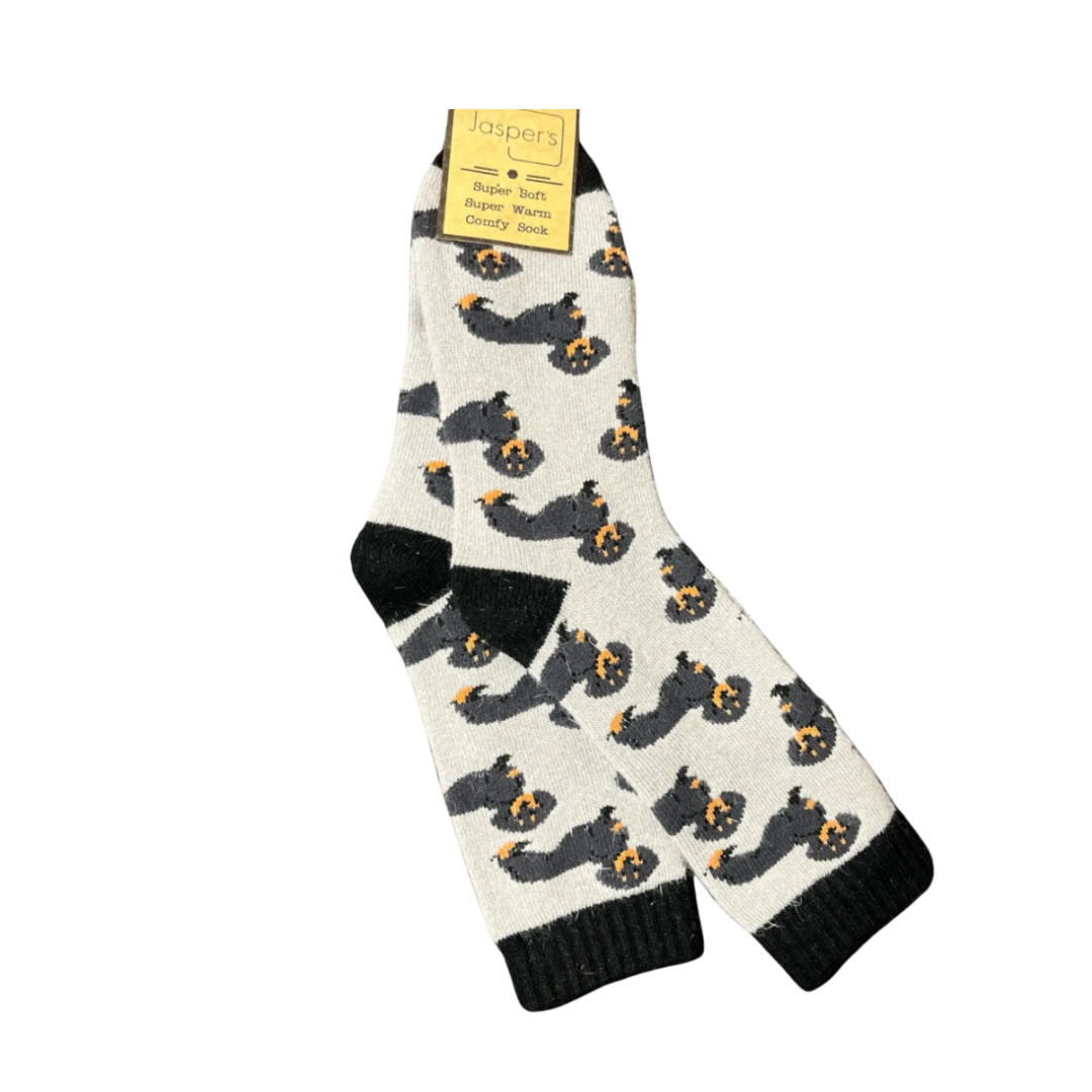 Sausage Dog Wool Blend Socks