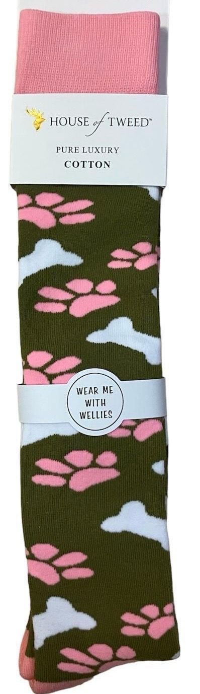 Paw And Bone Socks - Olive Green