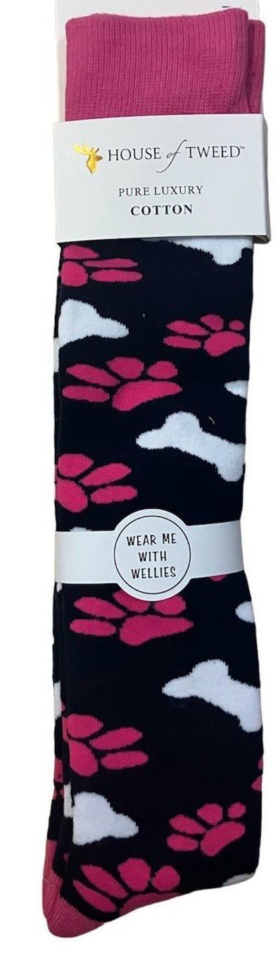 Paw And Bone Socks - Navy