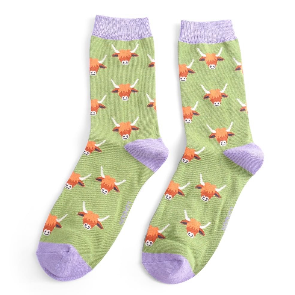 Highland Cow Bamboo Socks