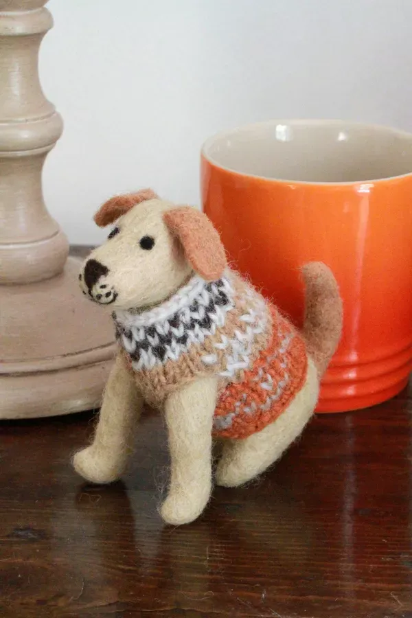 Laura The Labrador Dog Felted Dog