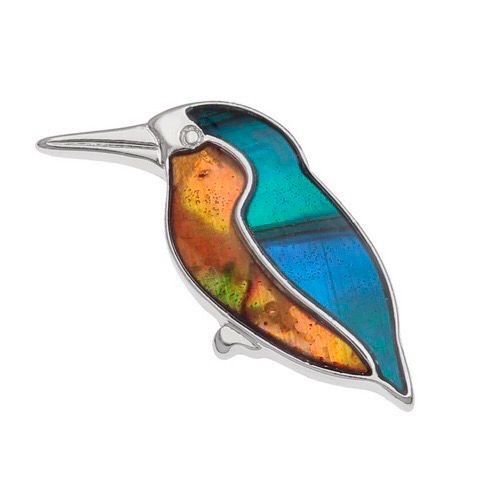 Kingfisher Paua Shell Pin Badge