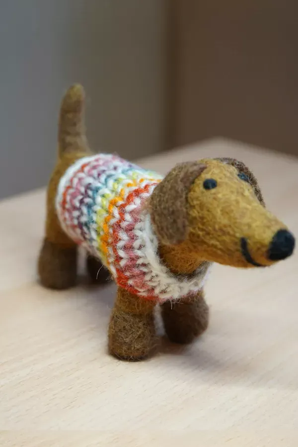 Harry The Dachshund Felted Dog