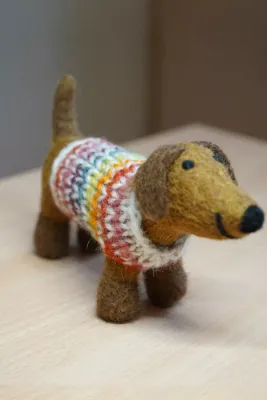 Harry The Dachshund Felted Dog
