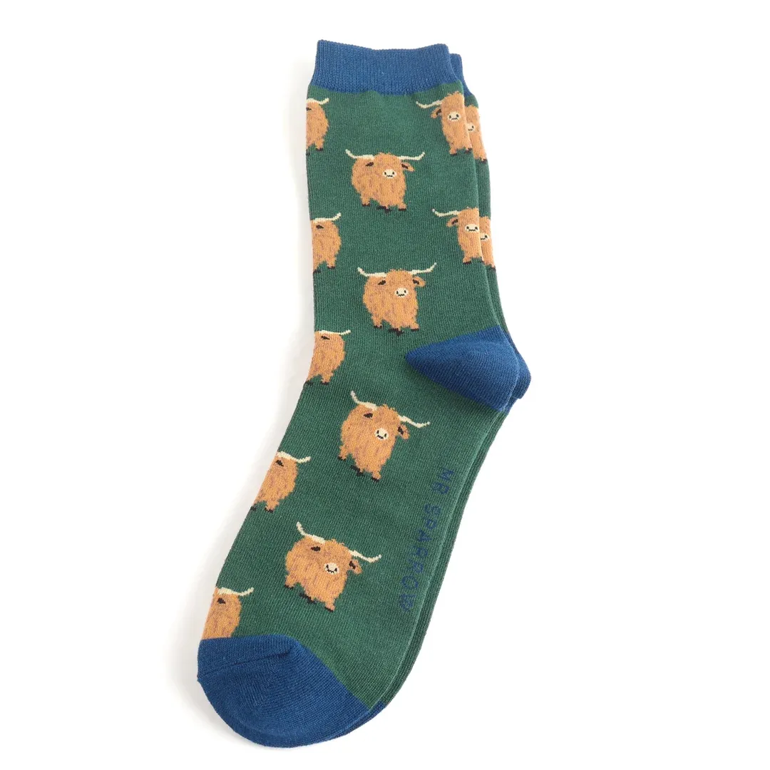 Highland Herd Bamboo Socks