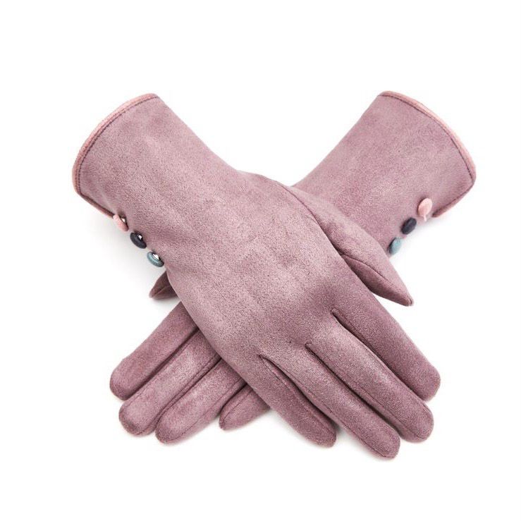 Mauve Purple Gloves - Multi Button