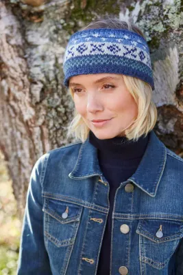 Fairisle Headband - Blue