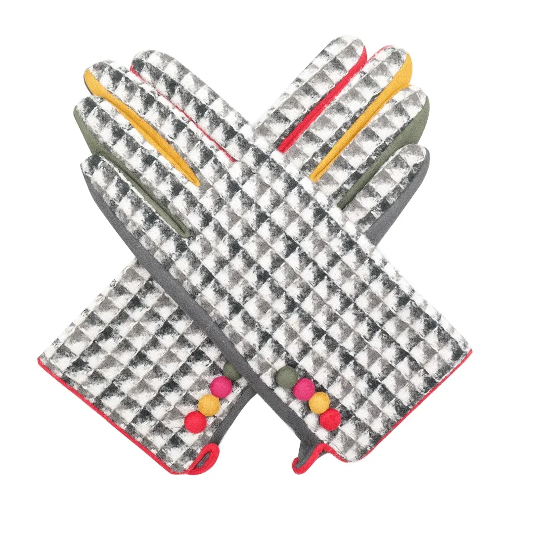 Check Colour Finger Gloves