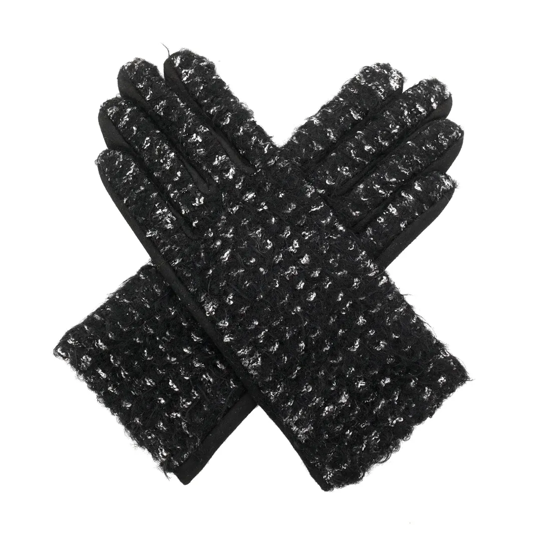 Textured Black Gloves