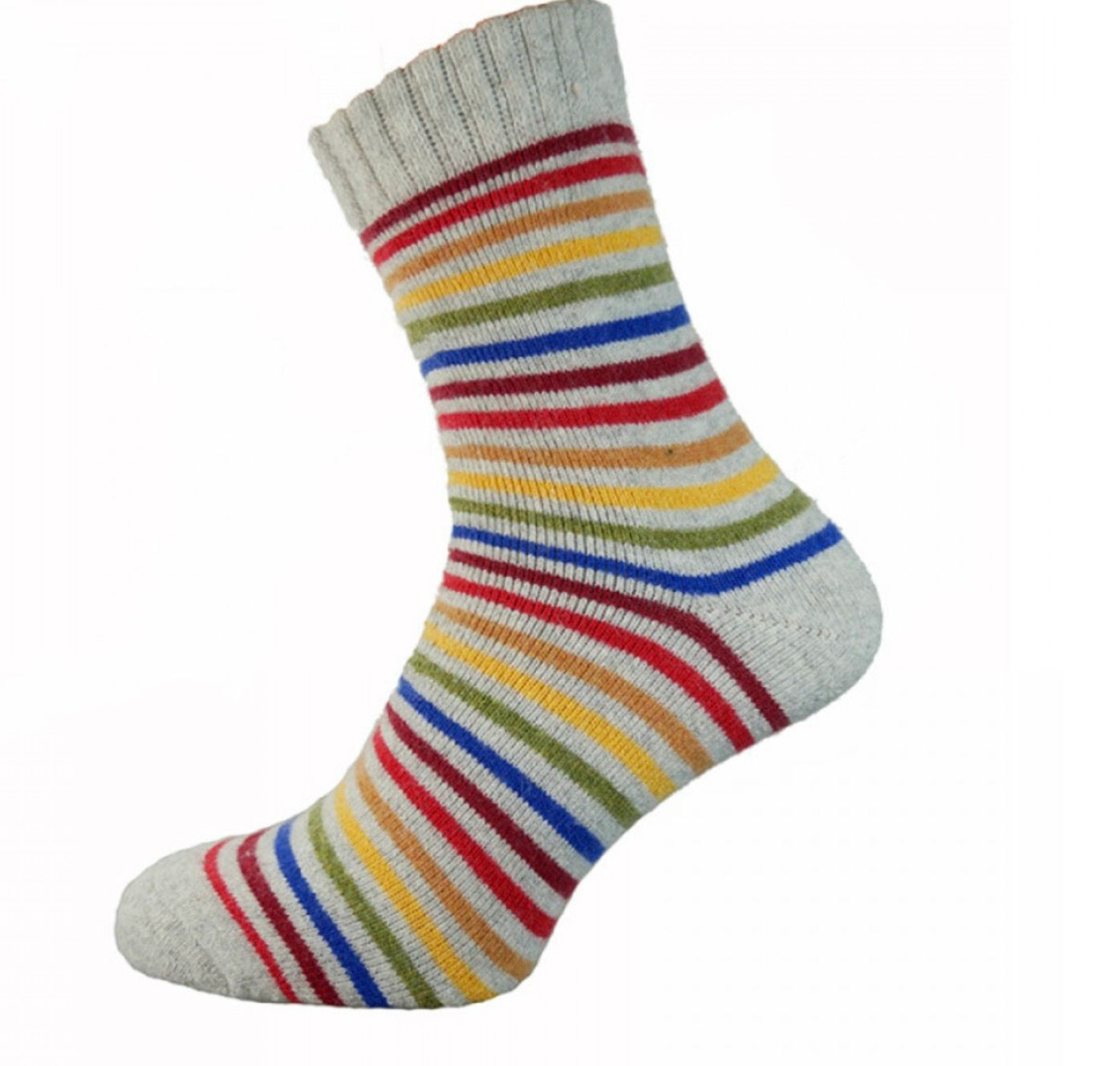 Rainbow Wool Blend Socks