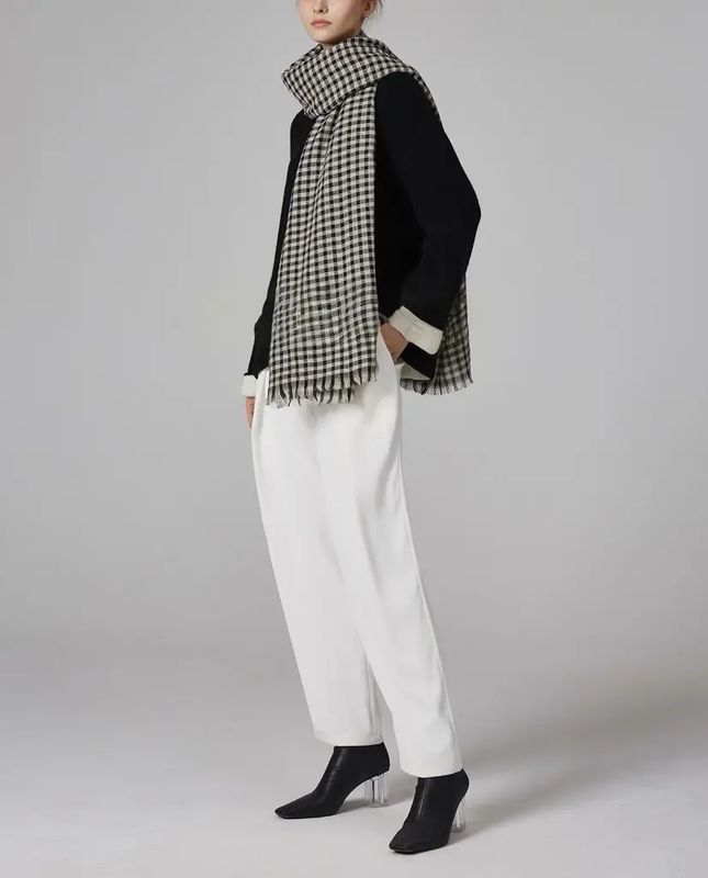 Black Check Scarf