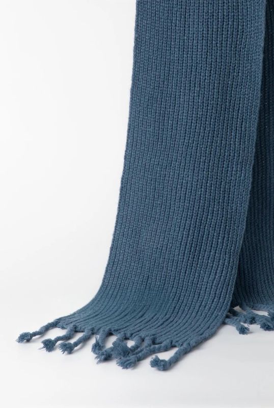 Plain Denim Knitted Style Scarf