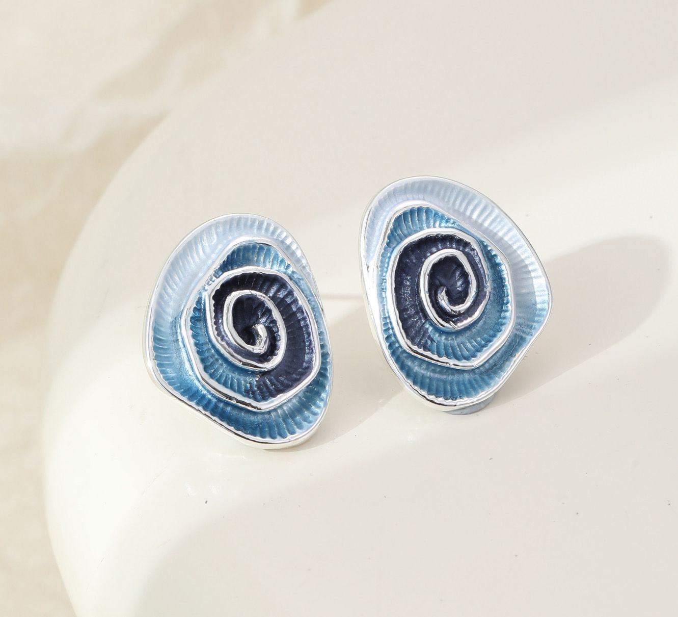 Blue Swirl Earrings