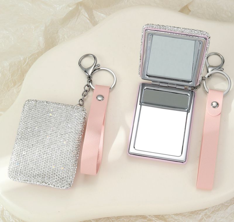 Luxury Square Diamanté Compact Mirror