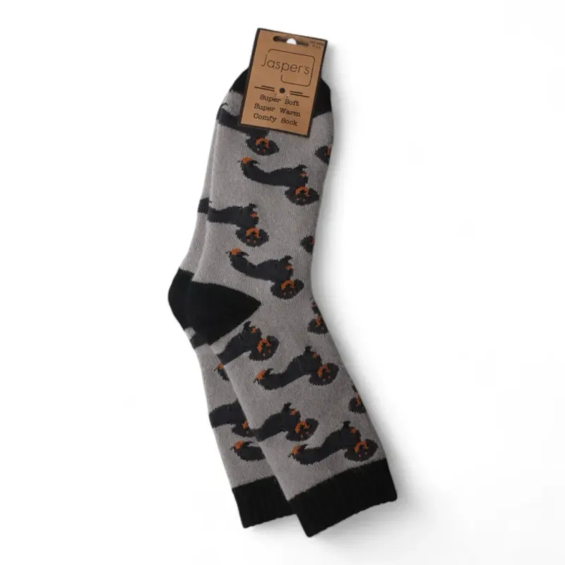 Sausage Dog Wool Blend Socks